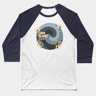 Flower Plant Grey Geometric #65 Baseball T-Shirt